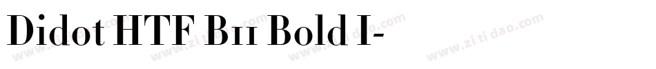 Didot HTF B11 Bold I字体转换